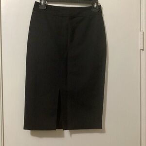 White House Black Market Classic Black Midi Skirt